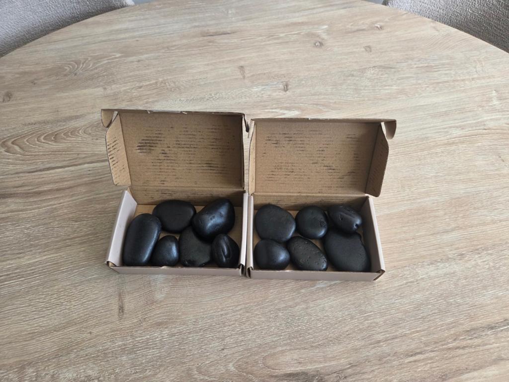 Hot stone massageset, Huis en Inrichting, Woonaccessoires | Wijnrekken, Ophalen of Verzenden, Zo goed als nieuw, Minder dan 50 cm