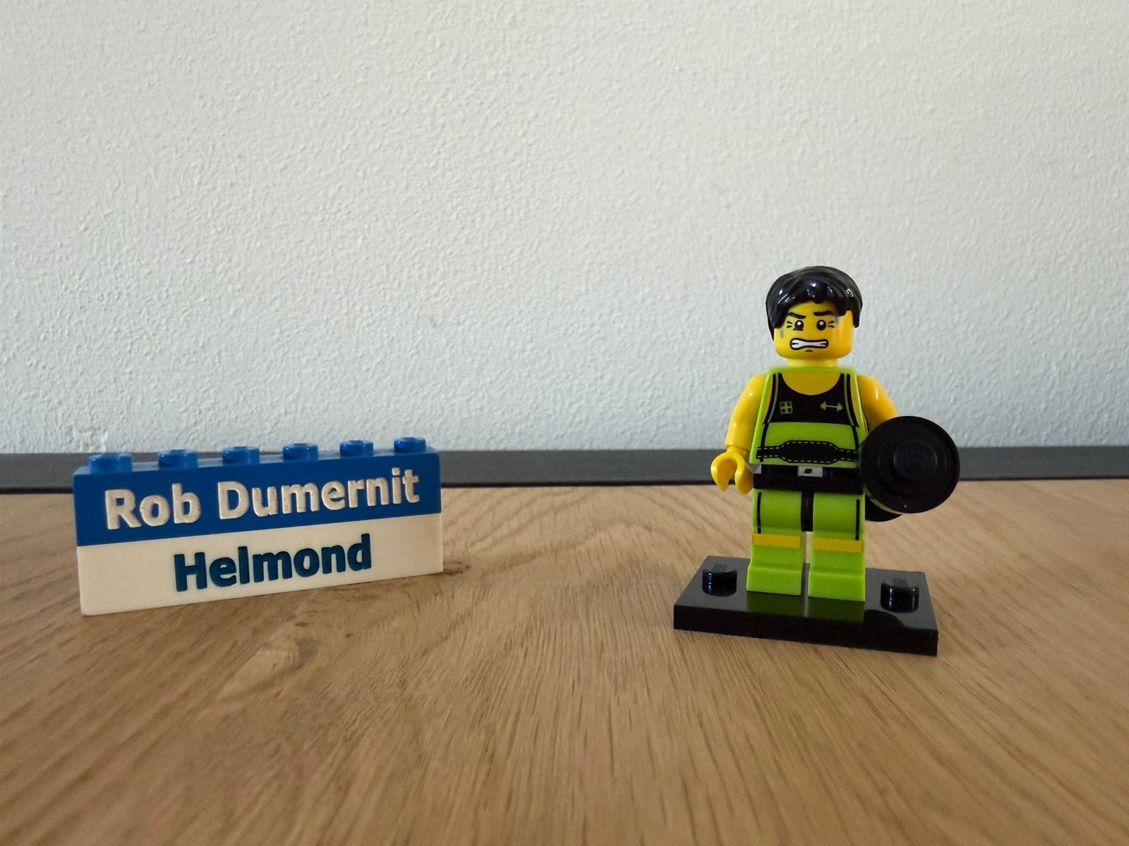 Lego col02-10; Coll Minifigures, Series 2, Weightlifter, Lego, Ophalen of Verzenden, Zo goed als nieuw, Minifiguren serie