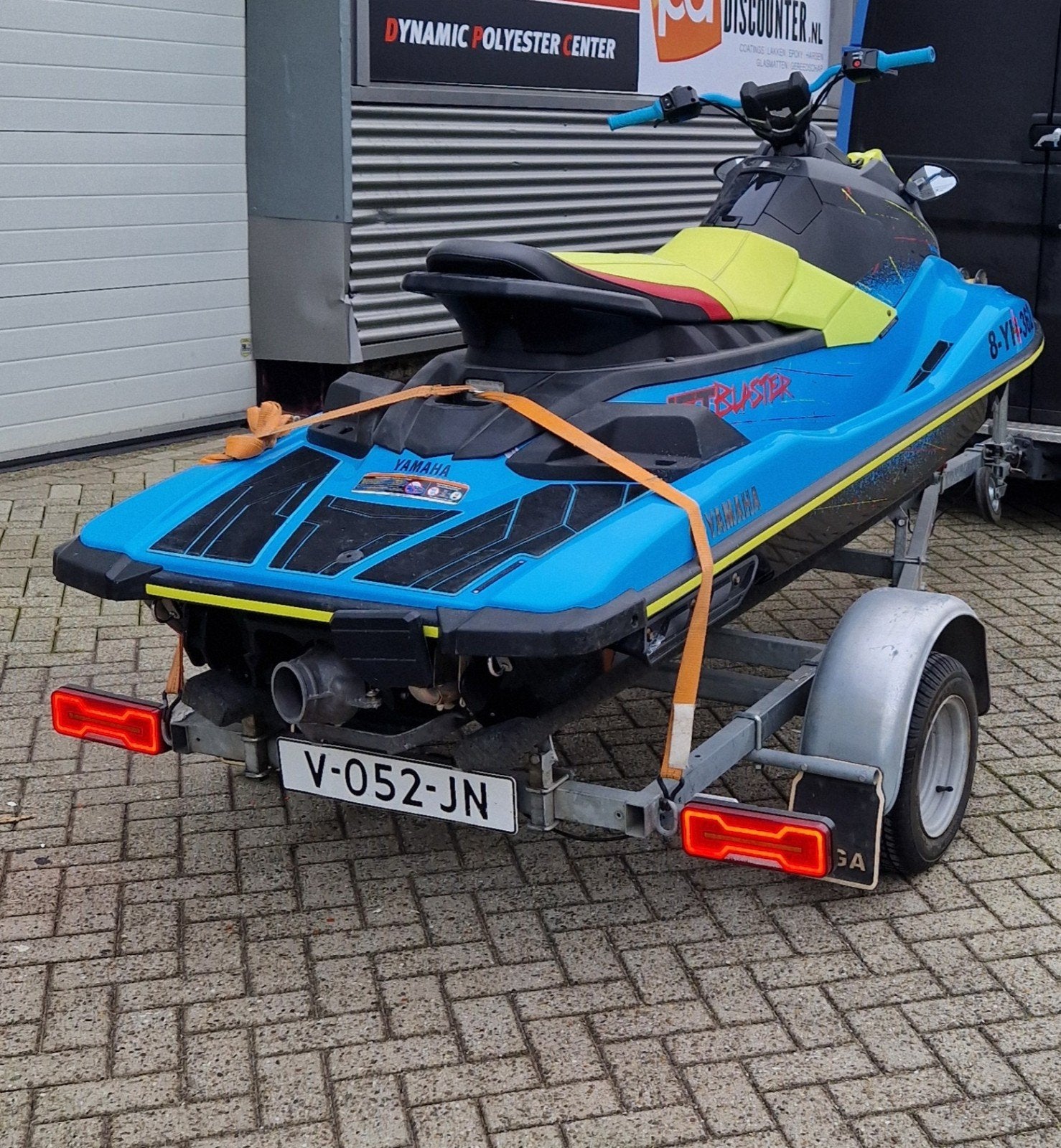 waterscooter pega trailer, Watersport en Boten, Boottrailers, Ophalen of Verzenden, Gebruikt, Minder dan 6 meter