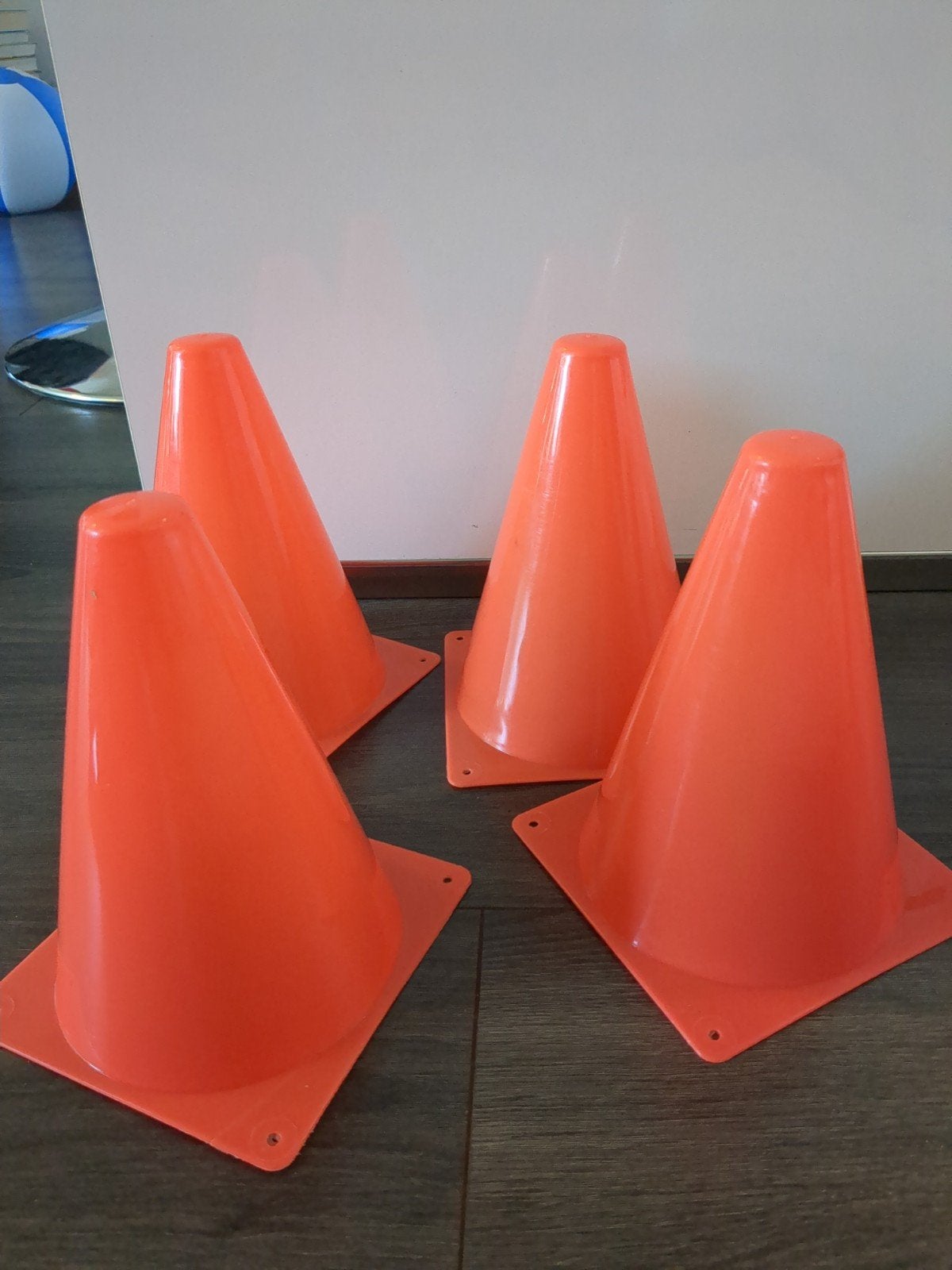 Set van 4 oranje pionnen voor sport en spel, Ophalen, Gebruikt