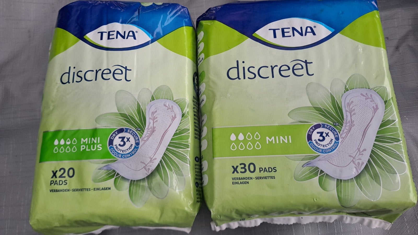 2x Tena discreet mini/mini Plus, Onbekend, Nieuw, Ophalen of Verzenden, Onbekend