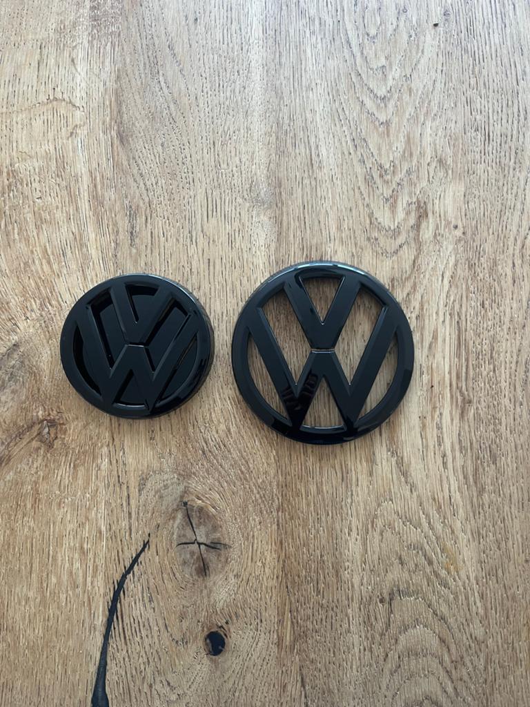 VW Golf 7 Emblemen - Zwart Glanzend, Auto diversen, Tuning en Styling, Ophalen of Verzenden