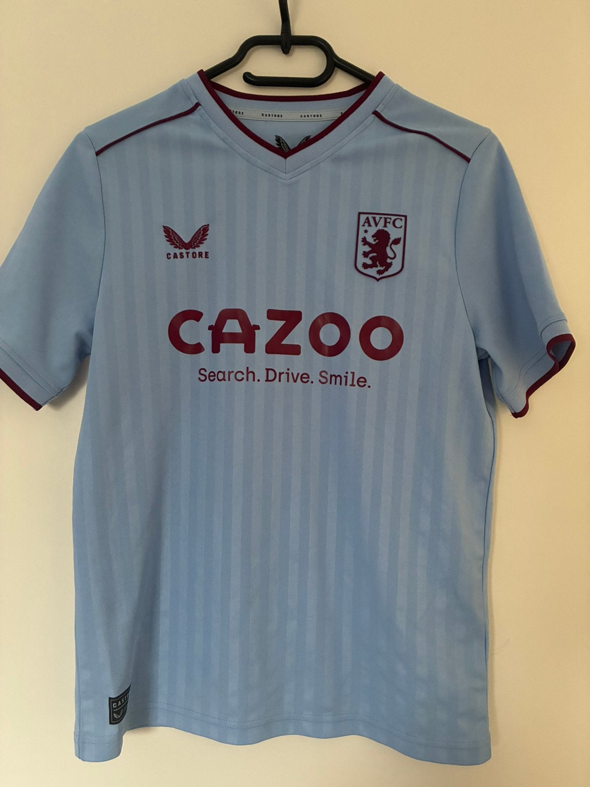 Aston villa shirt naat 158/164, Sport en Fitness, Maat XS of kleiner, Ophalen of Verzenden, Zo goed als nieuw, Shirt
