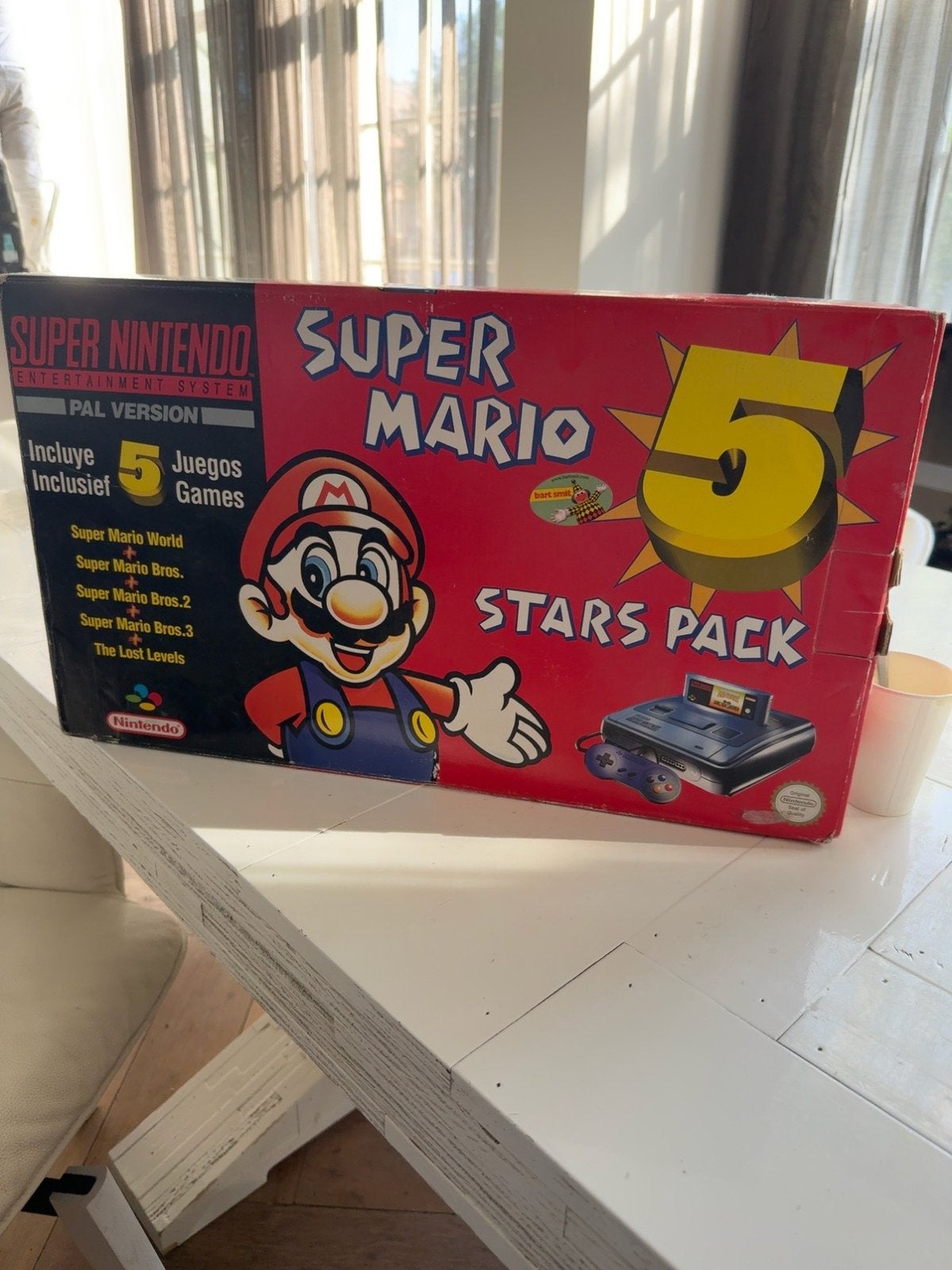 Super Nintendo Entertainment System (SNES) Super Mario 5 Sta, Spelcomputers en Games, Spelcomputers | Nintendo Super NES, Ophalen