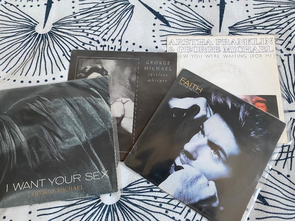 4 vinyl singles George Michael, Cd's en Dvd's, Vinyl Singles, Verzenden, Gebruikt, Pop