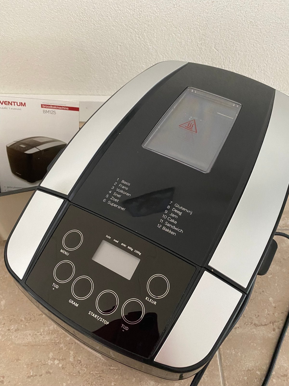 Broodbak machine van Inventum, 800 tot 1200 gram deeg, Ophalen, Gebruikt, Kijkvenster