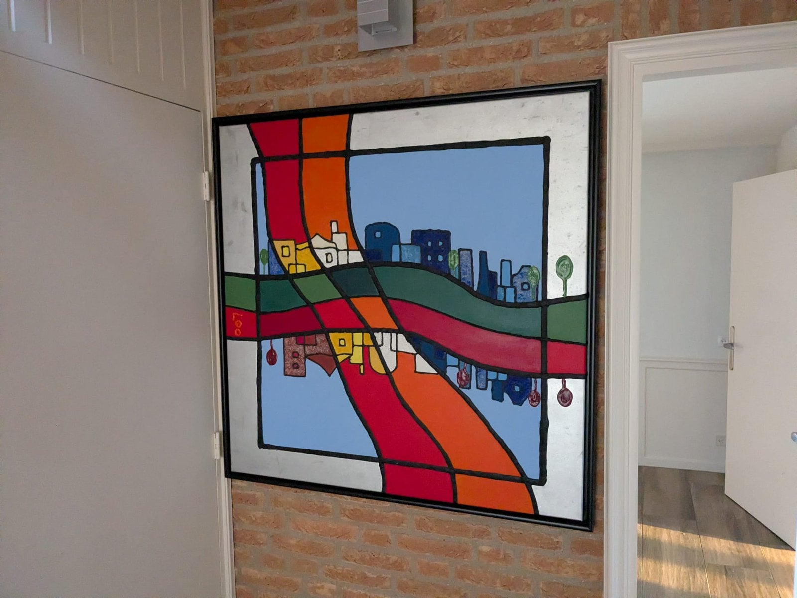Modern schilderij, Ophalen, Zo goed als nieuw, 80 tot 120 cm