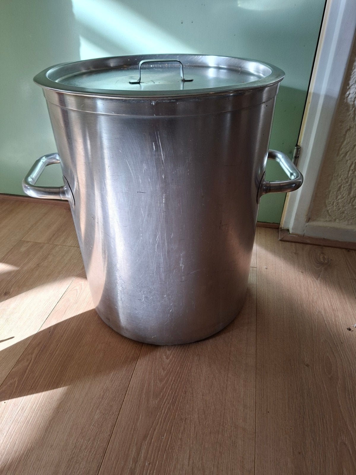 Grote RVS Kookpan 40 cm hoog, ca. 30 liter, Ophalen, Gebruikt, Rvs, Kookpan