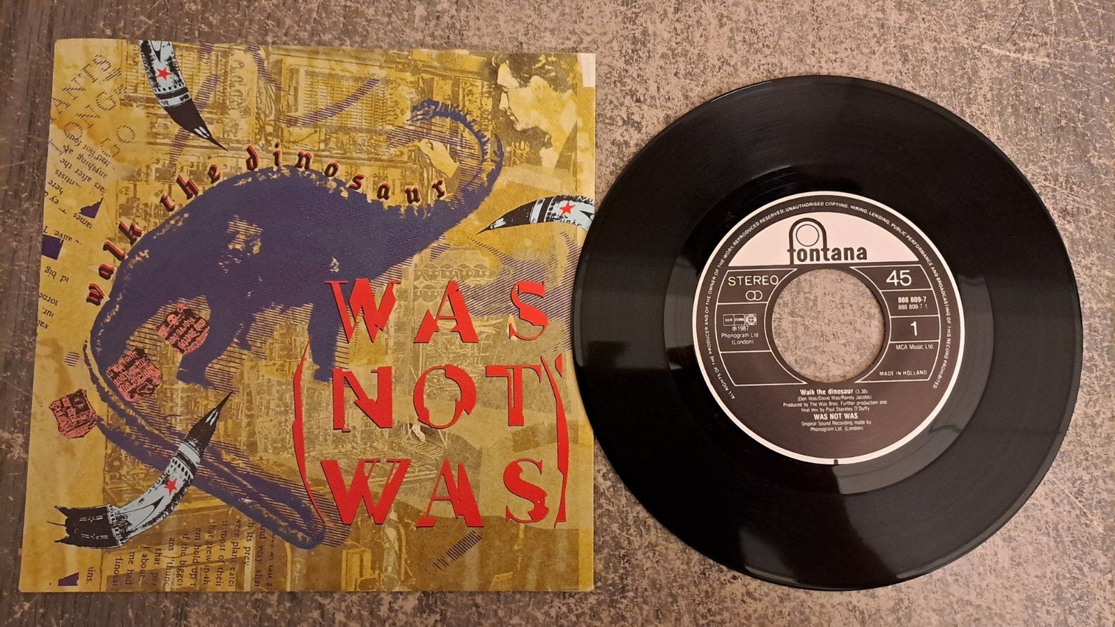 Was not was - walk the dinosaur, Gebruikt, 7 inch, Pop, Fotohoes