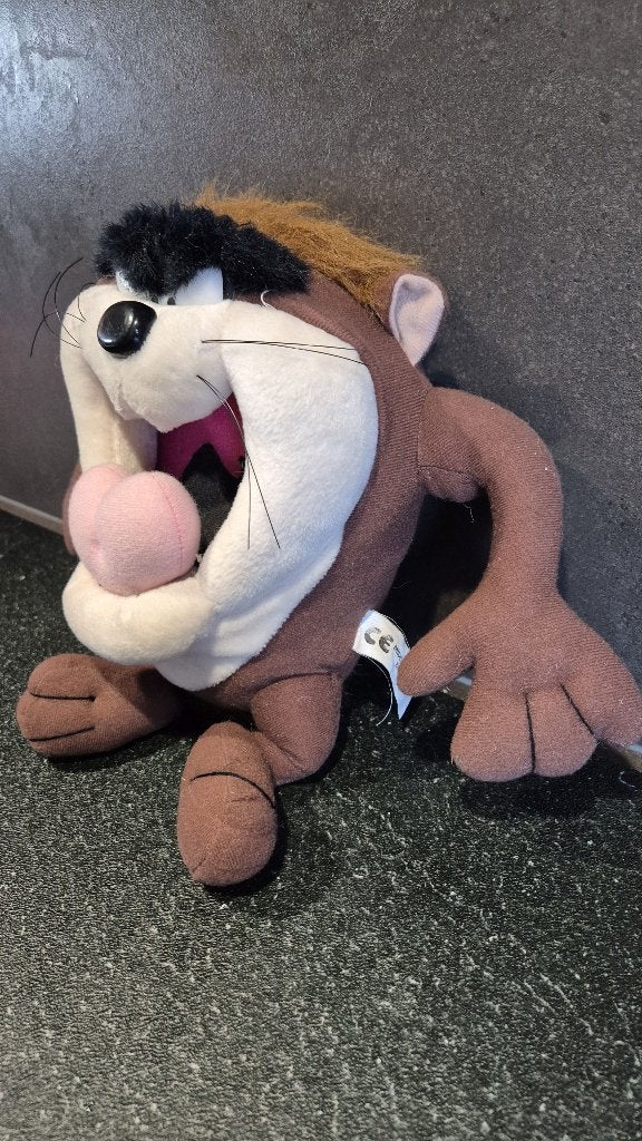 Taz, Tasmanian Devil, Looney Tunes knuffel. 30cm. T6, Tweedehands verkoop, Tweedehands verkoop, Gebruikt, Overige typen