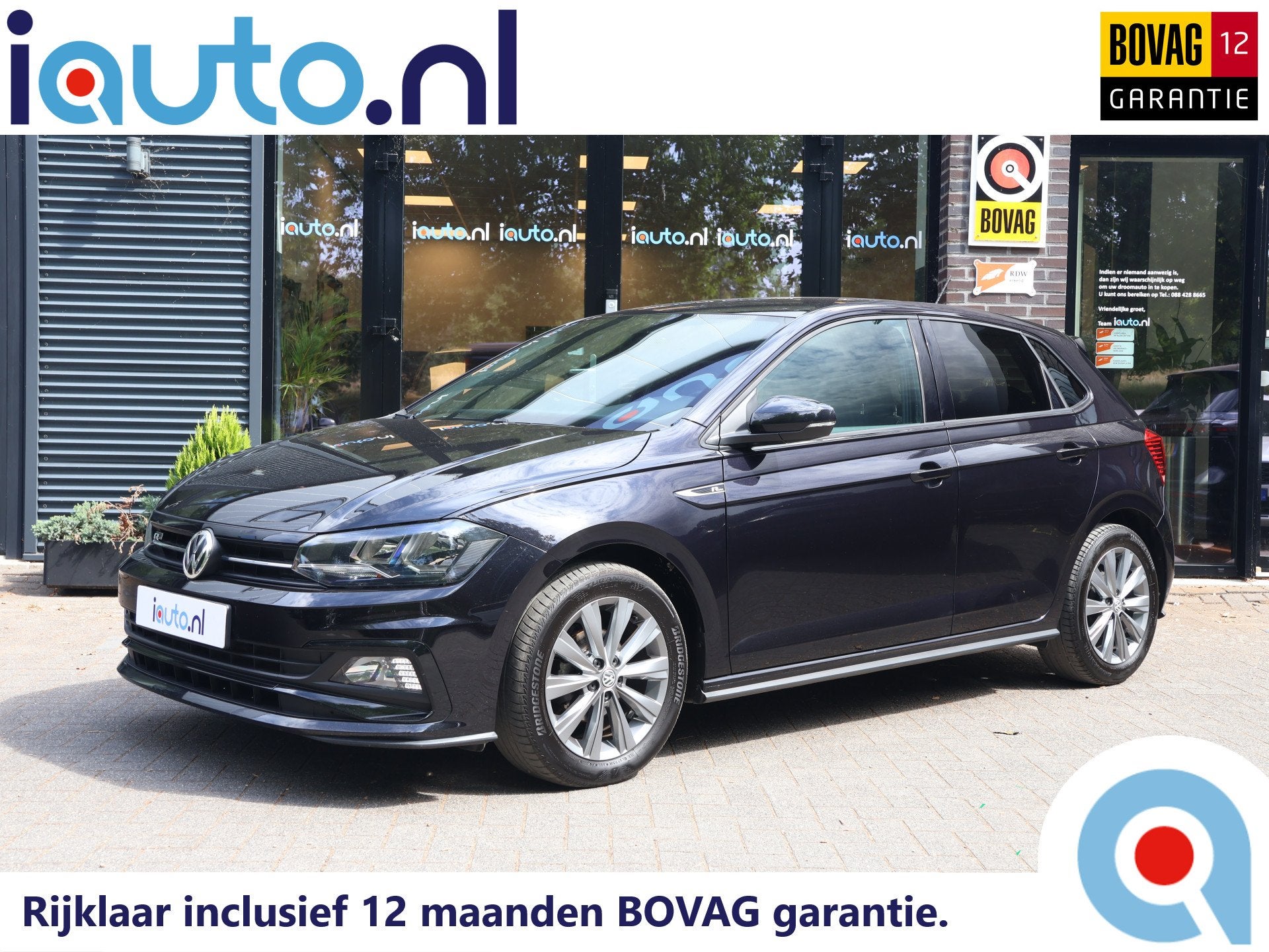 Volkswagen Polo 1.0 TSI R-line Highline ECC/ACC/App-Connect/, Auto's, Voorwielaandrijving, Stof, Zwart, Origineel Nederlands