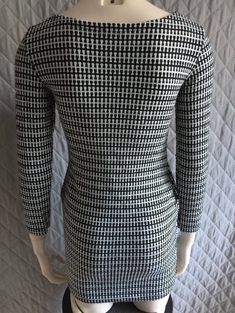 Colloseum Collection jurk XS, zwart en wit motief. (2B20), Tweedehands verkoop, Tweedehands verkoop, Zwart, Ophalen of Verzenden