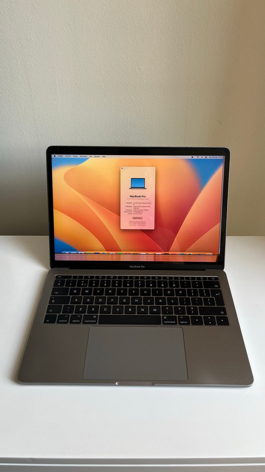 MacBook Pro 2017 - Scherm defect, MacBook Pro, 256 GB, 2 tot 3 Ghz, Qwerty