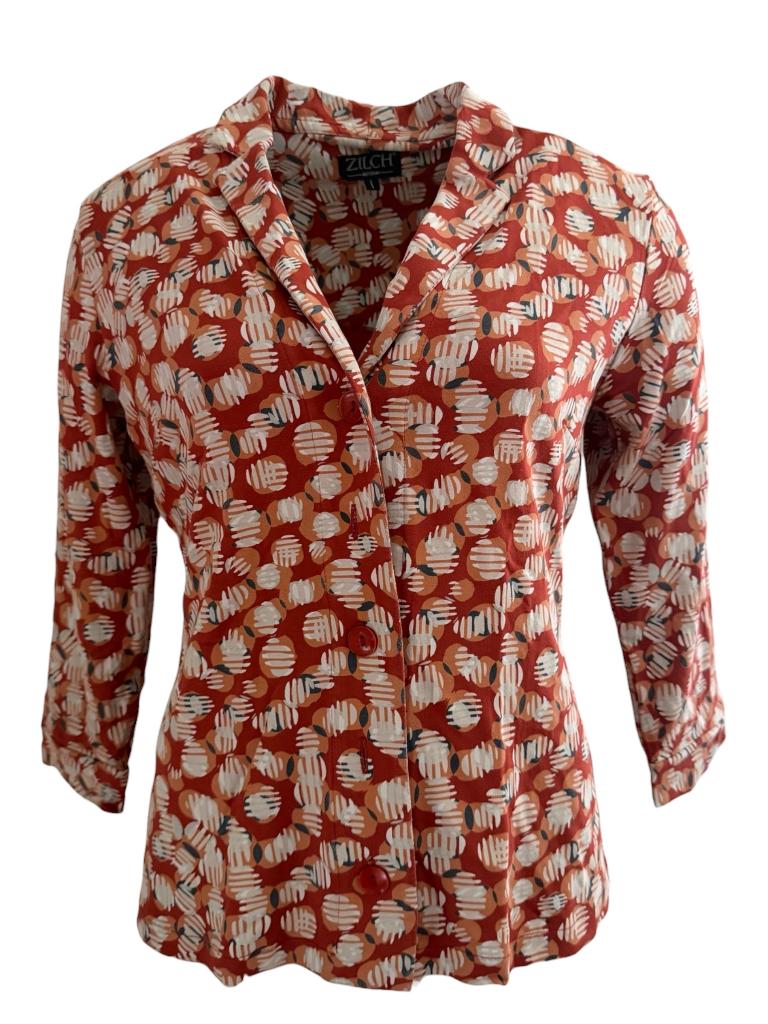 Zilch blouse L, Maat 38/40 (M), Bruin, Ophalen of Verzenden, Zo goed als nieuw