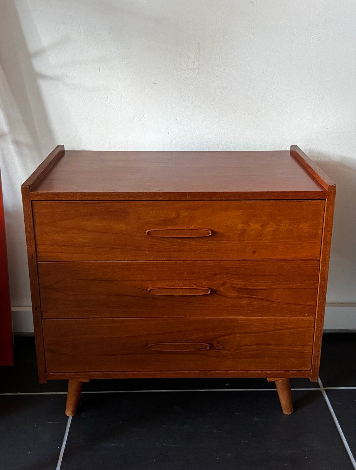 Vintage ladenkastje / nachtkastje, Ophalen, Gebruikt, 50 tot 100 cm, 3 of 4 laden