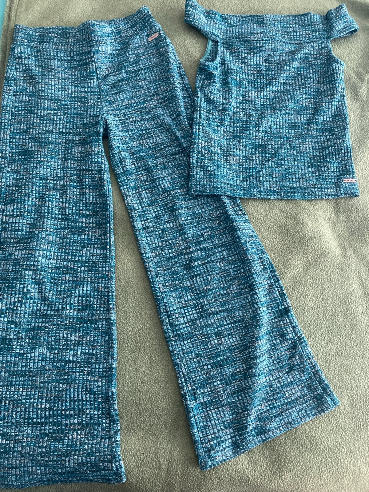 Vingino set: flared broek en top in maat 122/134, Ophalen of Verzenden, Gebruikt, Meisje, Setje