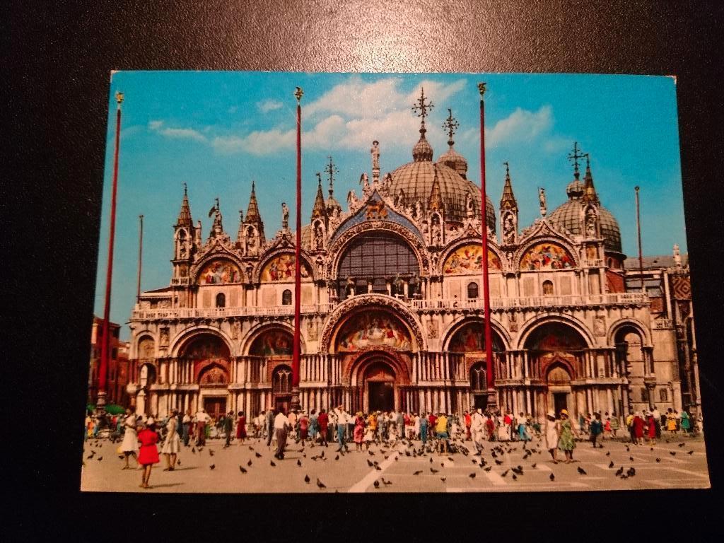 ansichtkaart Italië Venetië San Marcoplein geschat jaren 60, Verzamelen, Ansichtkaarten | Buitenland, Ophalen of Verzenden, 1960 tot 1980