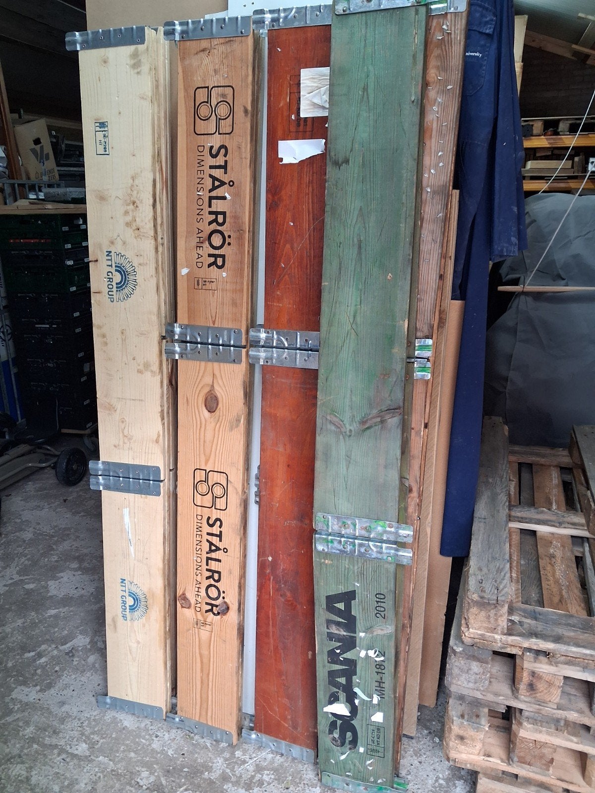 4 Palletopzetranden  euroformaat, Ophalen, Gebruikt, Minder dan 25 mm, Plank