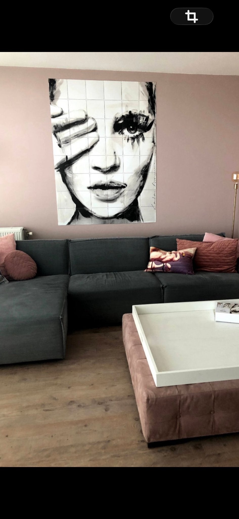 IXXI Wanddecoratie "WHERE IS SHE" Zwart-wit Vrouwengezicht, Zwart, Ophalen of Verzenden, Zo goed als nieuw, Wandbord of Wandpaneel