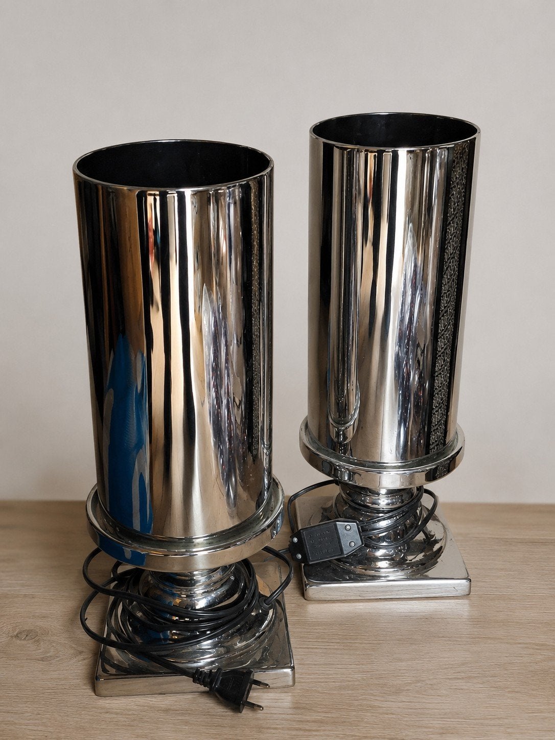 Set van 2 glazen tafellampen - Eric Kuster stijl, Huis en Inrichting, Lampen | Tafellampen, Gebruikt, Ophalen of Verzenden, Glas