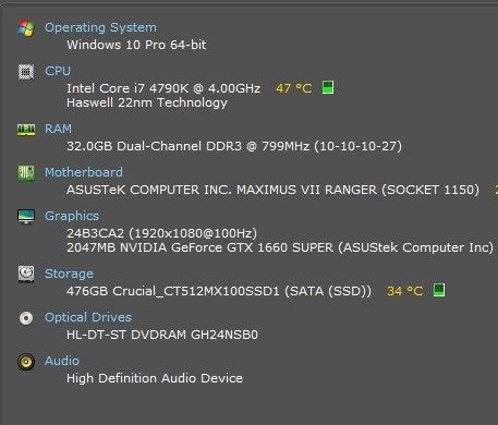 Gaming PC - GTX 1660 Super | i7 | 32GB RAM | 476GB SSD, Computers en Software, Gebruikt, 476GB SSD, 32 GB, ASUS