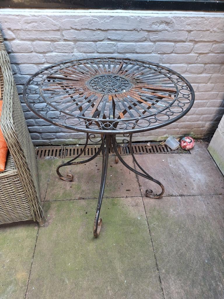 Tuintafel, Tuin en Terras, Tuintafels, Ophalen, Gebruikt, Rechthoekig, Metaal