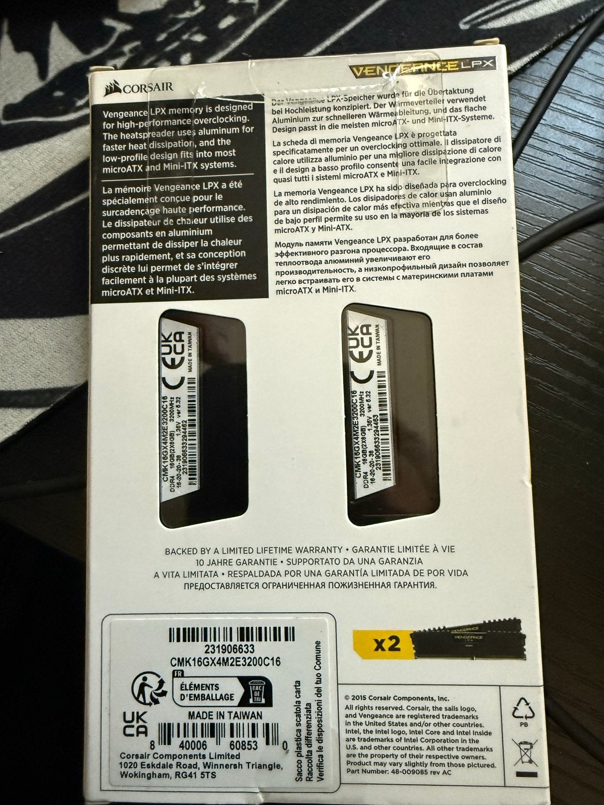 Corsair Vengeance LPX DDR4 RAM 16GB (2x8GB) 3200MHz, Ophalen, DDR4, Zo goed als nieuw, Desktop