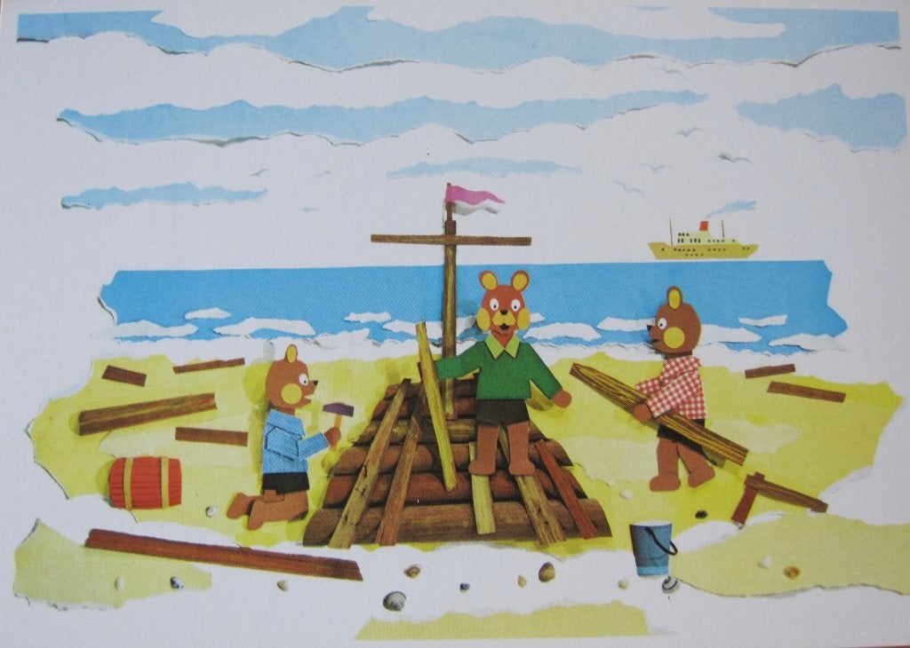 Voor het kind - beren bouwen een boot - 1972 - nieuw, Verzenden, 1960 tot 1980, Ongelopen, Kinderen