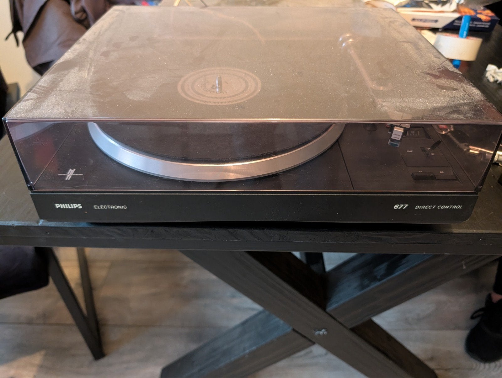 Philips 677 Direct Control platenspeler, Ophalen of Verzenden, Gebruikt, Platenspeler, Philips