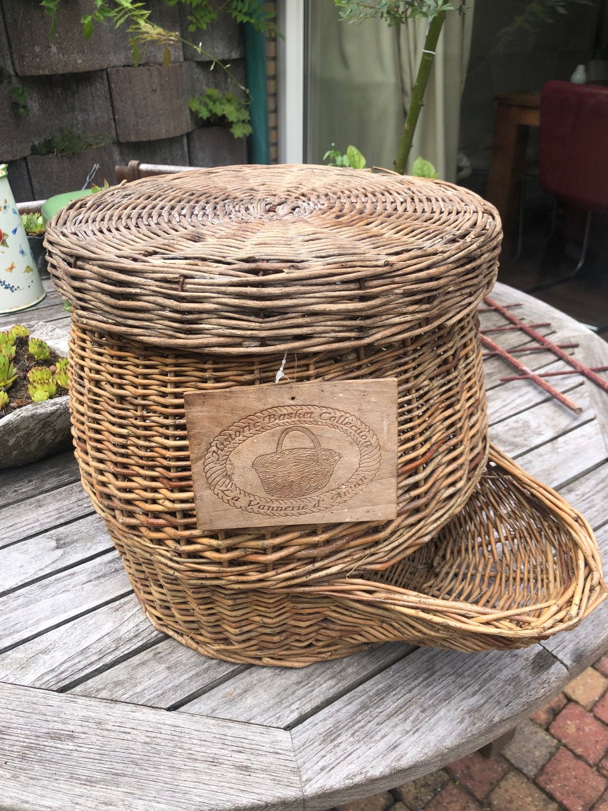 Vintage rieten aardappelmand - Historic Basket Collection, Ophalen of Verzenden