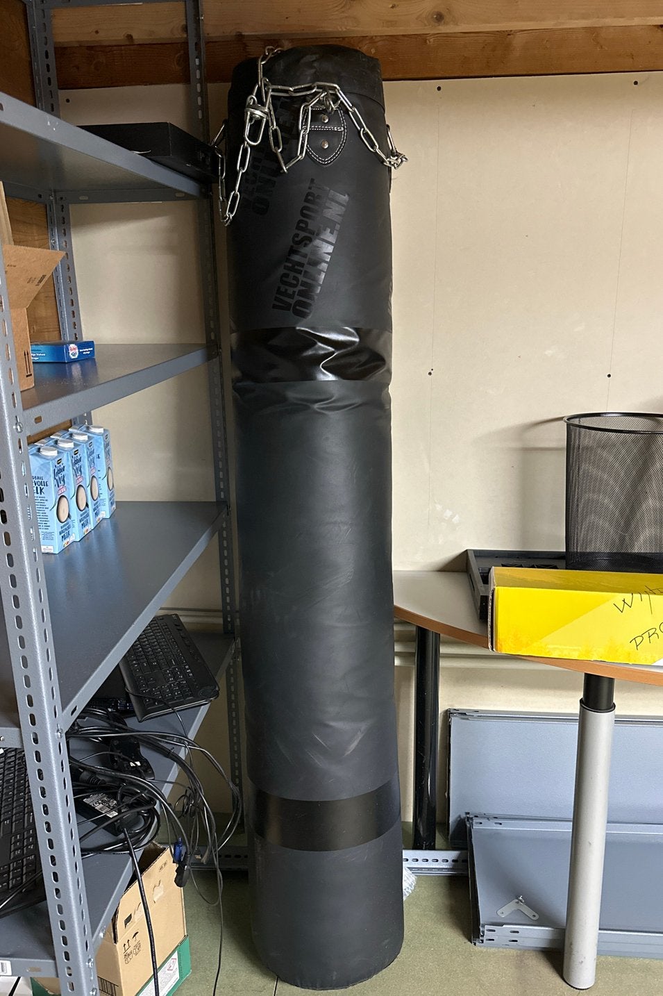 Bokszak zwart 190x35cm - Topstaat, Ophalen of Verzenden, Zo goed als nieuw, Bokszak