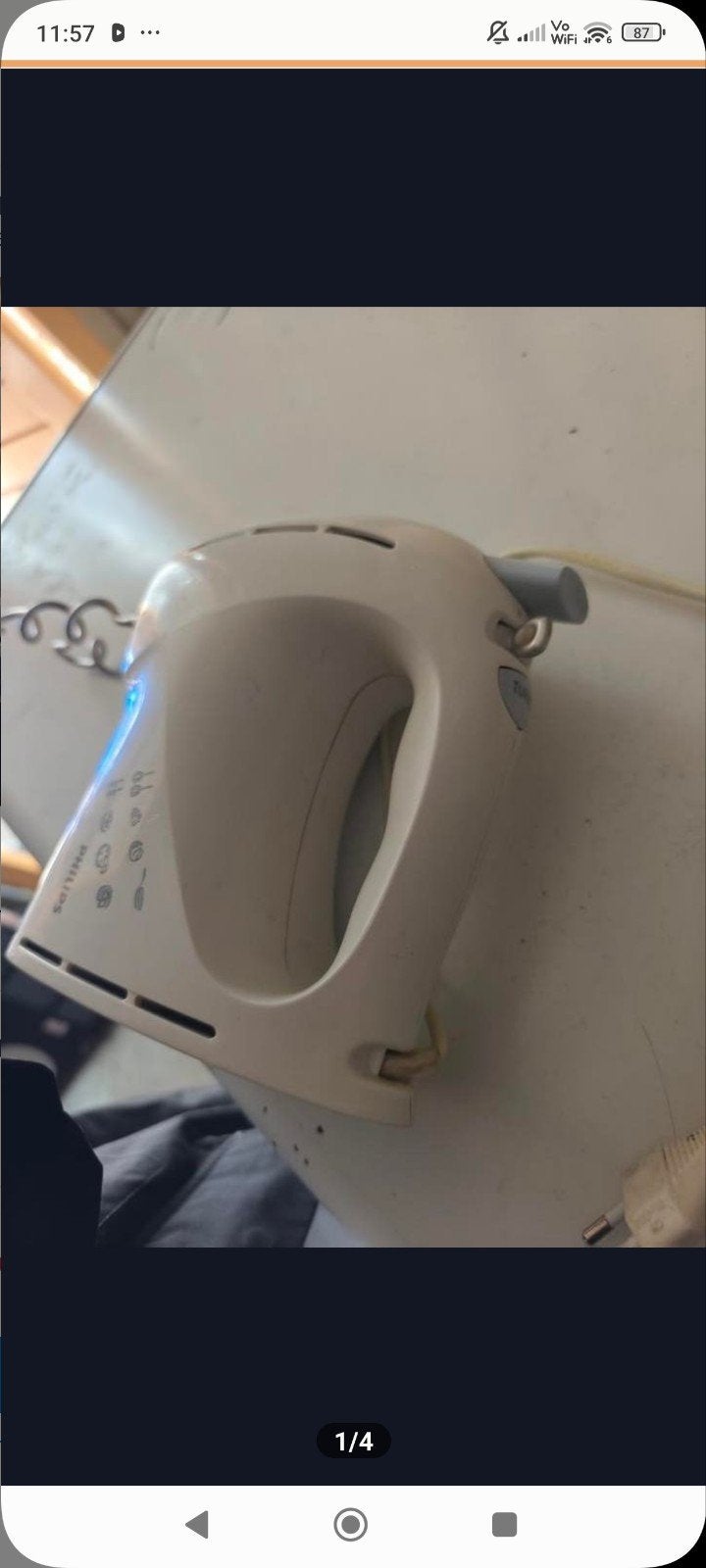 Philips handmixer, Minder dan 1 liter, Ophalen, 3 snelheden of meer