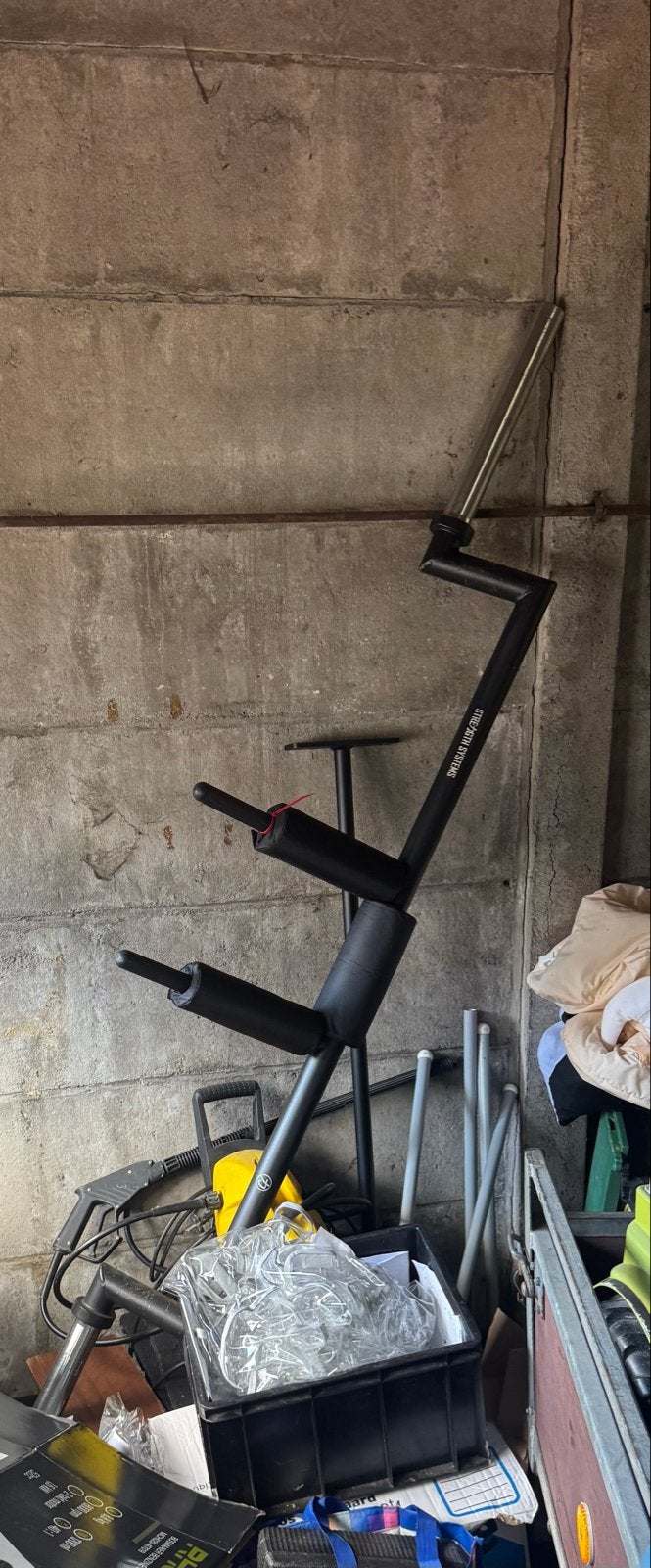 Riot Olympic Safety Squat Bar - Strength Shop, Sport en Fitness, Ophalen, Gebruikt, Benen, Halterstangen