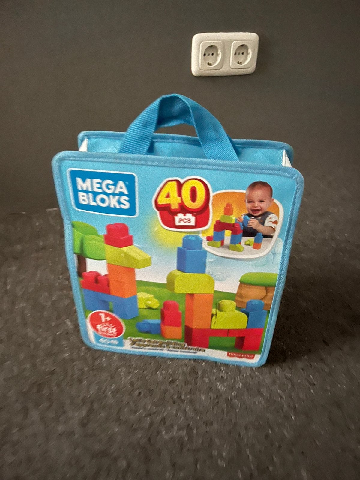 Zgan tas met Fisher Price megablocks, Ophalen, Zo goed als nieuw, Speelset