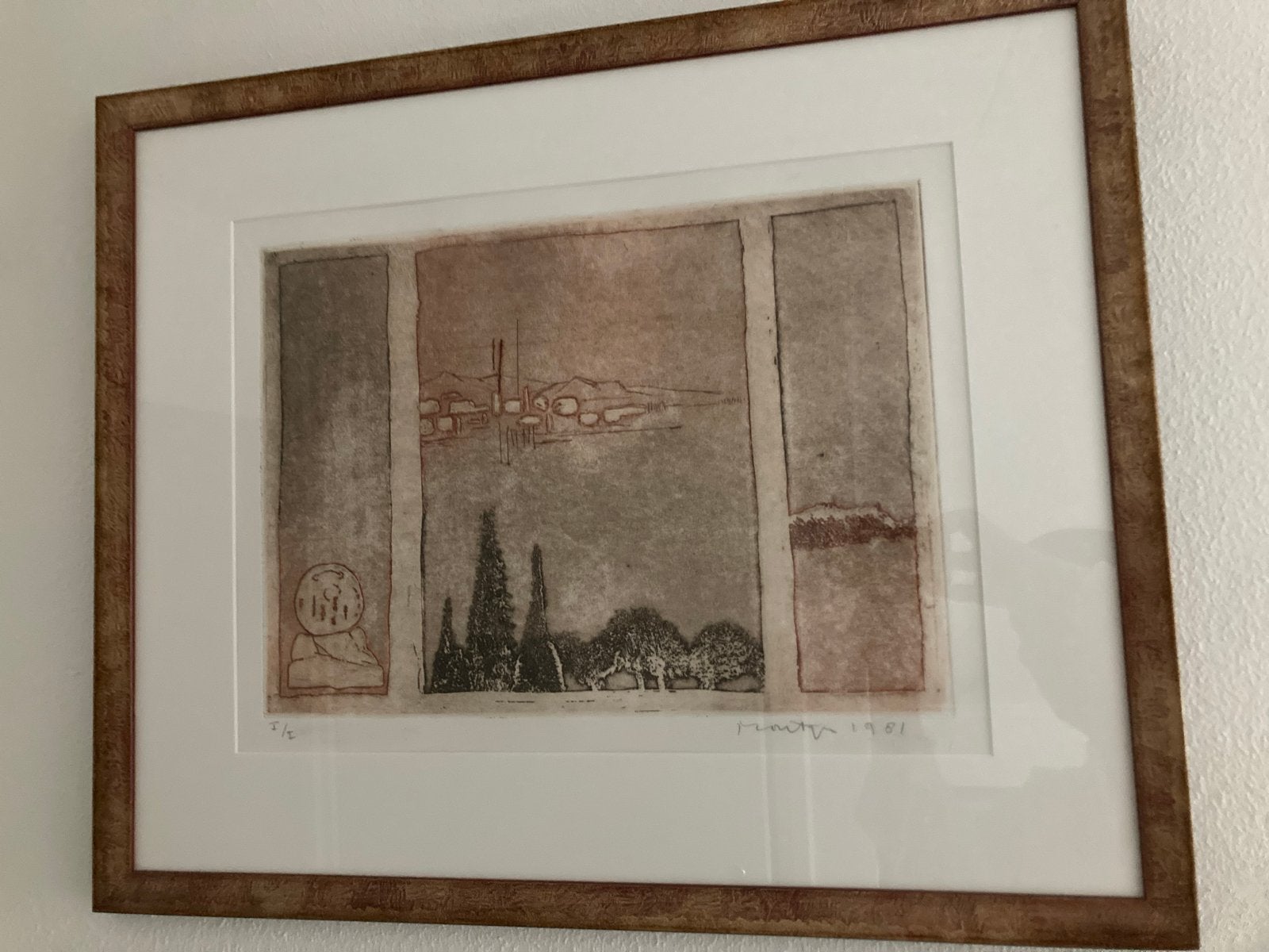 Jan Montijn, Gesigneerde en genummerde ets, landschap, 1981, Antiek en Kunst, Kunst | Etsen en Gravures, Ophalen of Verzenden