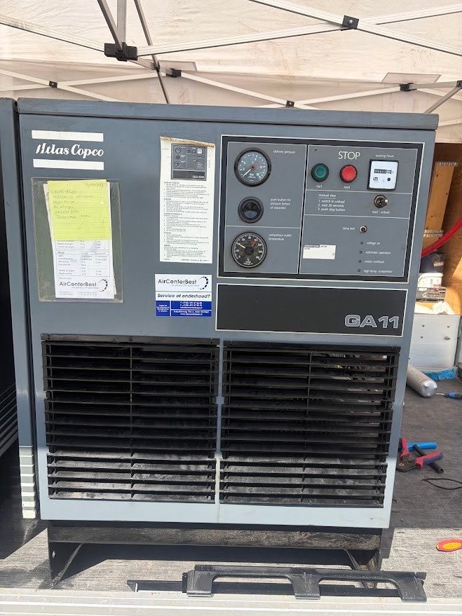 Atlas Copco GA11 schroefcompressor bj 1990, Ophalen, Geluidgedempt, Gebruikt, 800 liter/min of meer