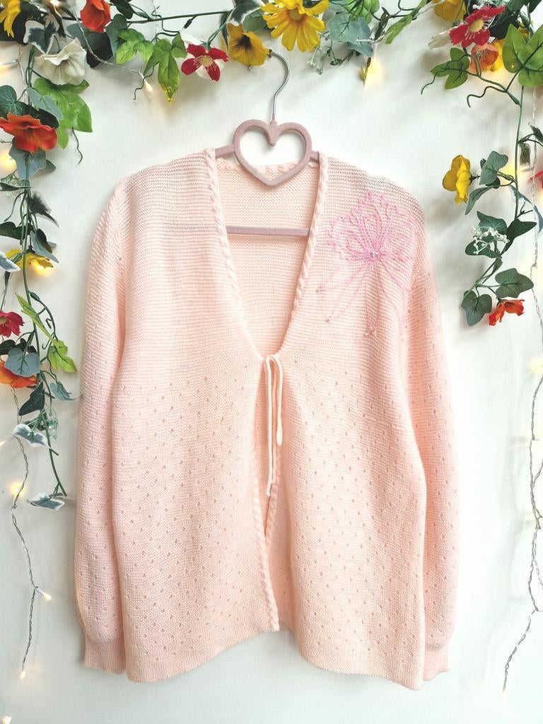 Super schattig vintage lolita/girly geborduurd vestje, Ophalen of Verzenden, Zo goed als nieuw, Maat 38/40 (M), Roze