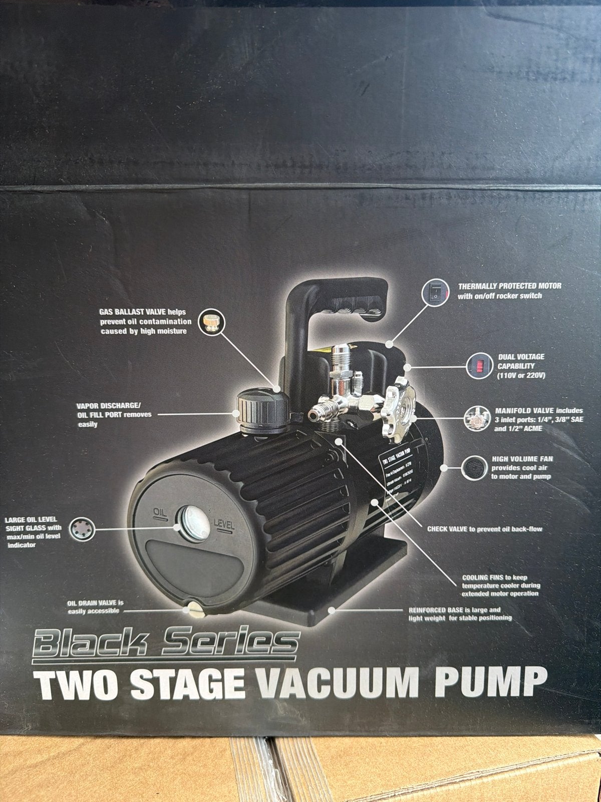Nieuwe Mastercool Black Series Two Stage Vacuümpomp, Ophalen
