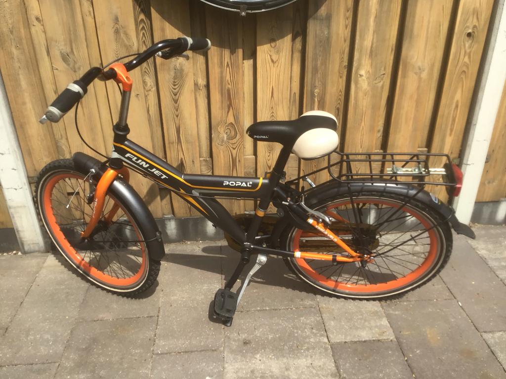 Popal Funjet 22 inch oranje/bruin, Fietsen en Brommers, Fietsen | Jongens, Ophalen, Terugtraprem, 22 inch, Gebruikt