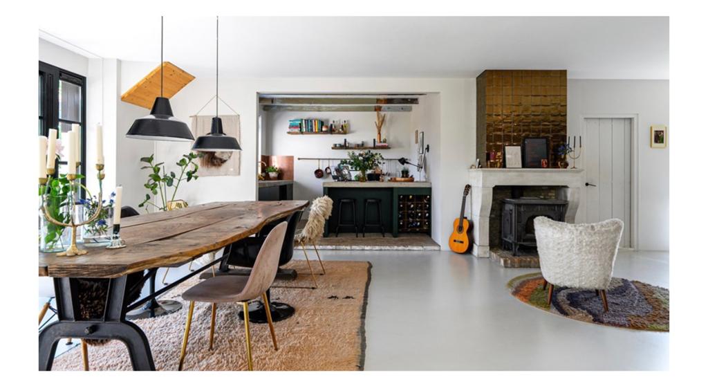 Vintage Industriele houten eettafel met metalen onderstel, Huis en Inrichting, Tafels | Eettafels, Ophalen, Industrieel, Vintage, Design
