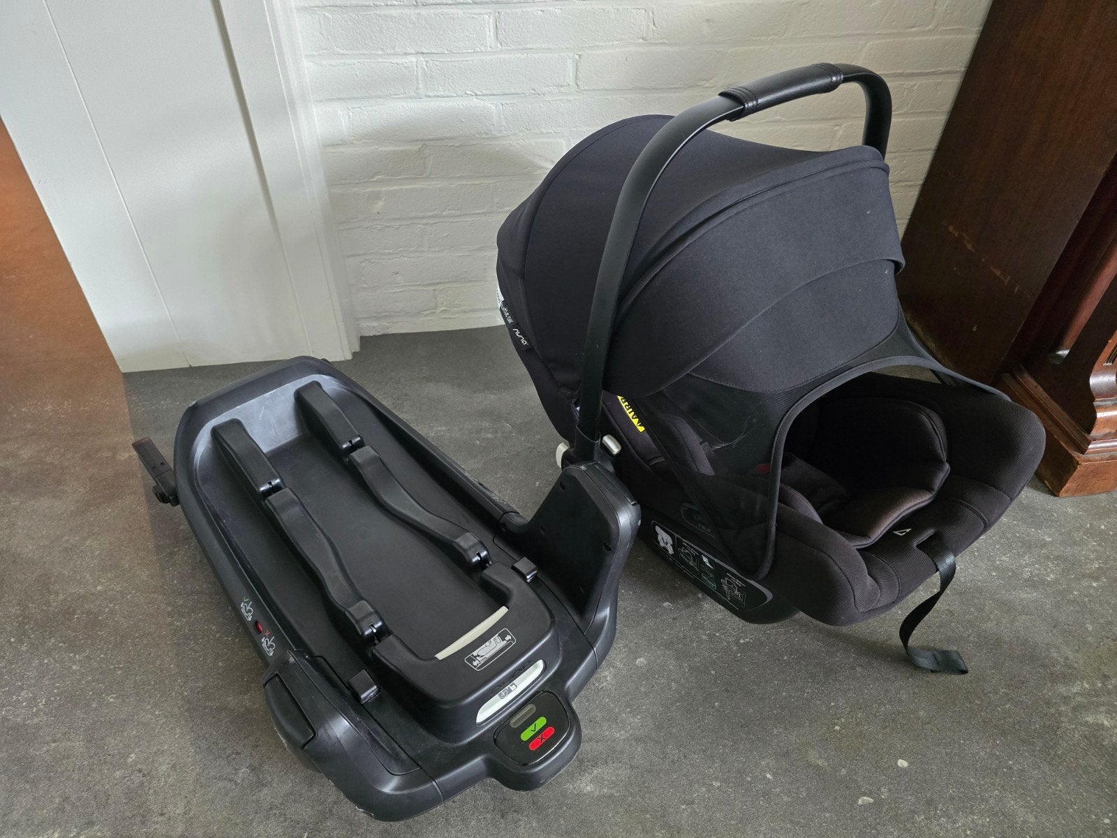 Bugaboo Turtle Air Nuna autostoel + Isofix base, Kinderen en Baby's, Gebruikt, Zijbescherming, Isofix, 0 t/m 13 kg