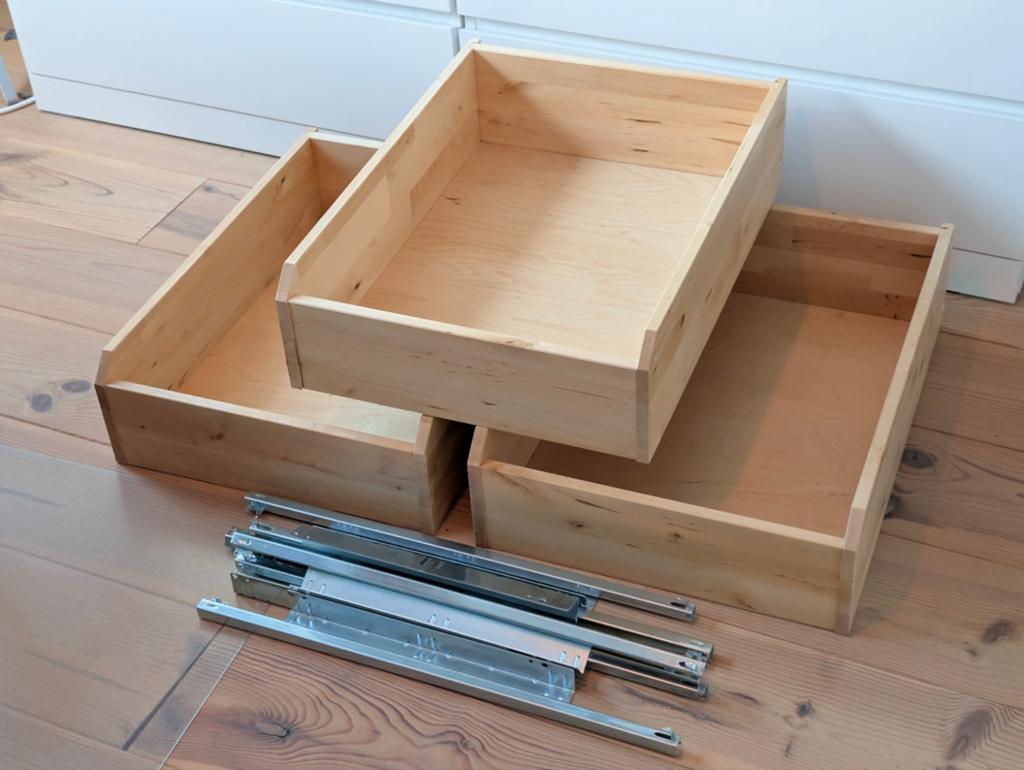 3 IKEA Komplement 13283 lades voor Pax kast, Overige houtsoorten, Zo goed als nieuw, Minder dan 100 cm, Met lade(s)