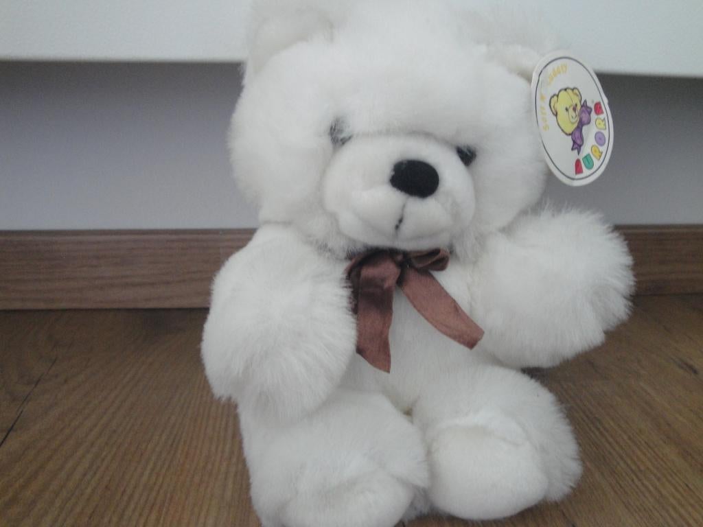 Beer wit knuffel NIEUW!!!, Overige merken, Overige karakters, Beer, Ophalen of Verzenden