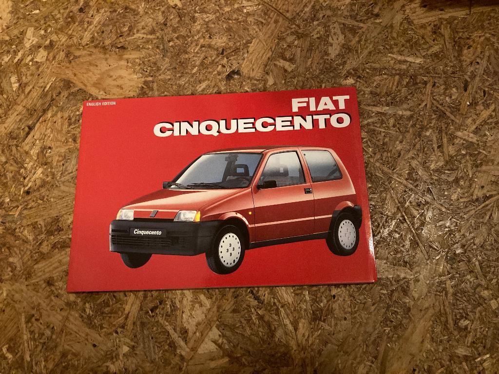 auto catalogus FIAT Cinquecento (Engels edition), Ophalen of Verzenden