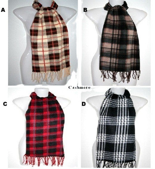 Sjaal cashmere wol ruit in 4 variaties Nieuw!, Verzenden, Nieuw, Overige maten, Sjaal