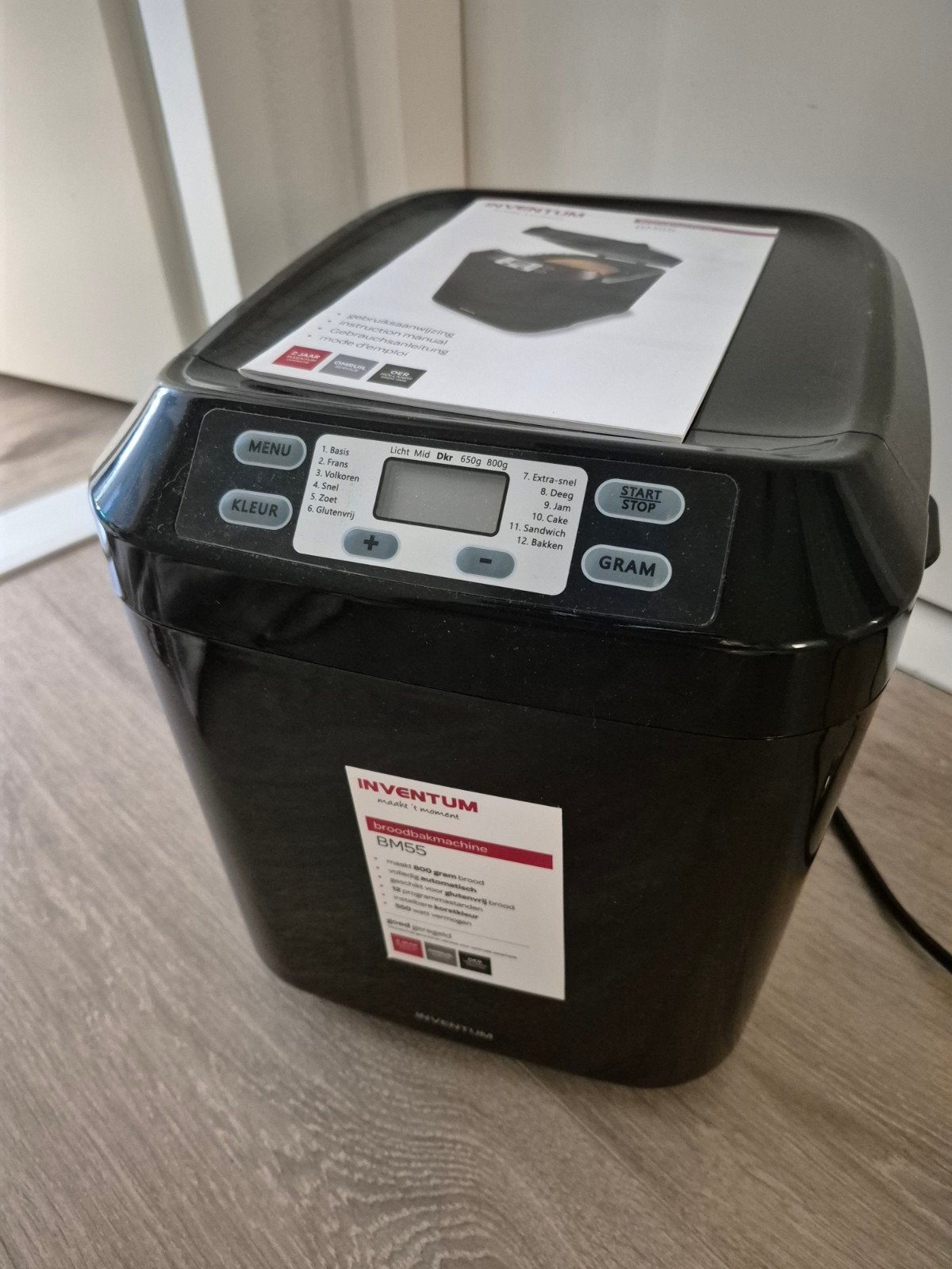 Inventum BM55 broodbakmachine, Witgoed en Apparatuur, Broodbakmachines, Met timer, Kijkvenster, Ophalen of Verzenden, Zo goed als nieuw