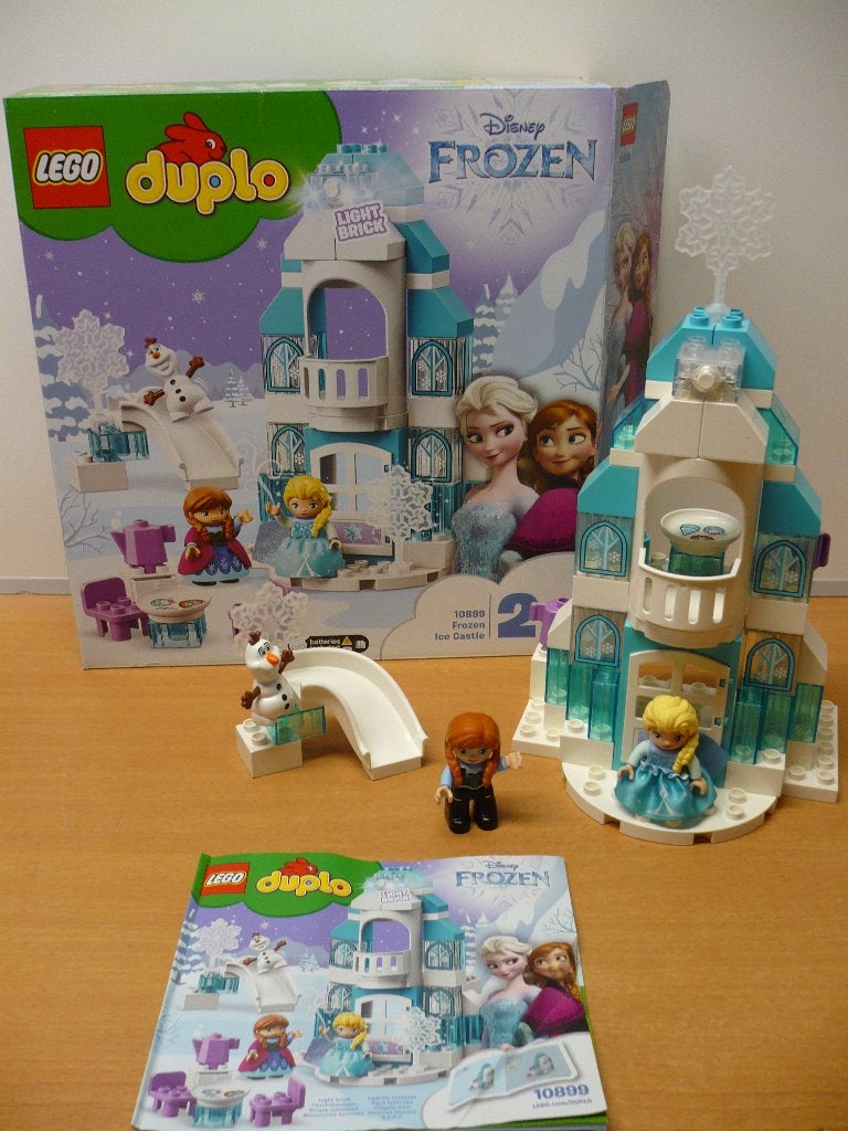 Duplo Disney 10899 Frozen ijskasteel in doos., Inclusief instructies, Ophalen of Verzenden, Zo goed als nieuw, Duplo