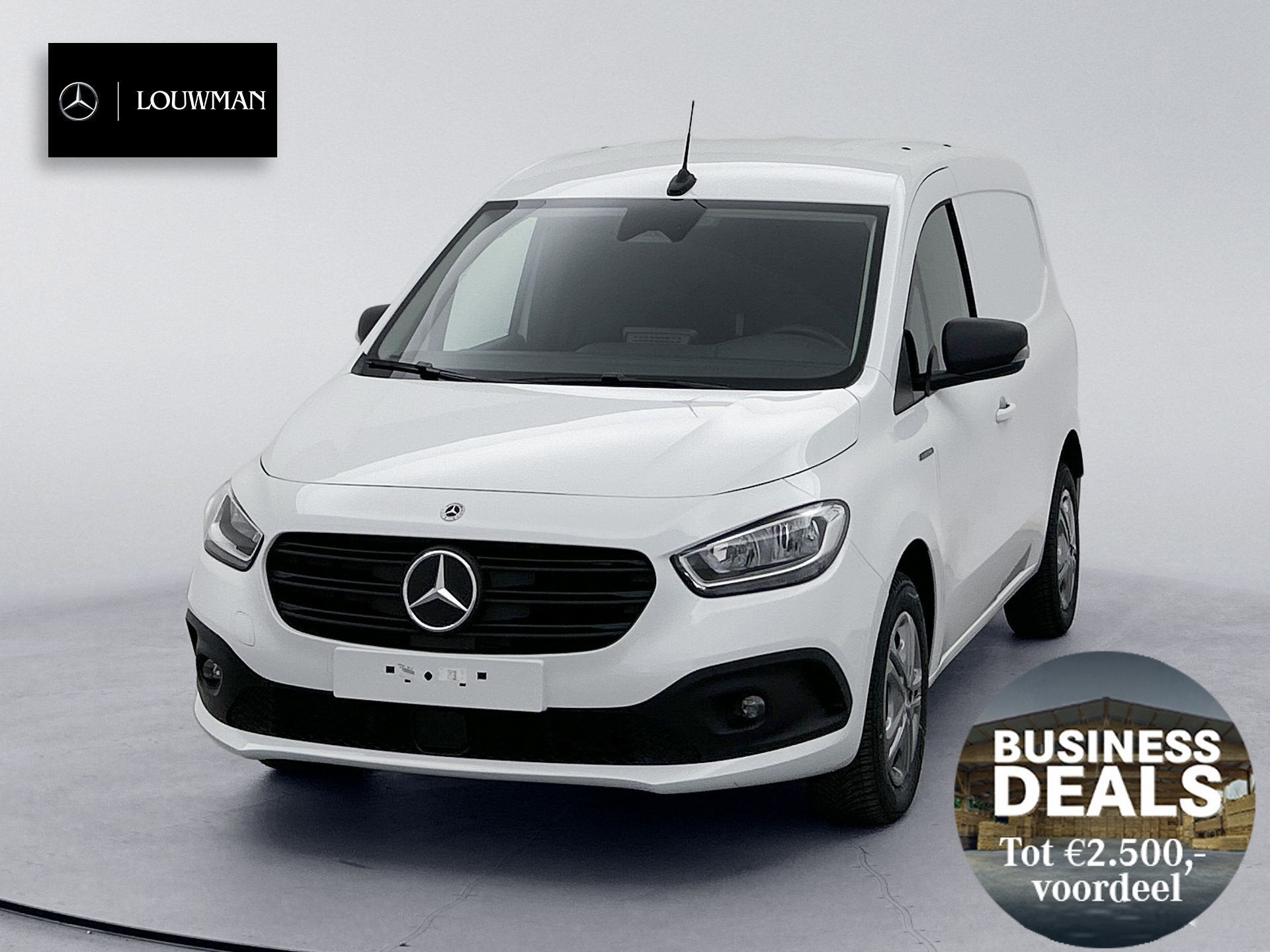 Mercedes-Benz eCitan 0,99% RENTE - 112 L1 BUSINESS SOLUTION, Stof, Wit, Nieuw, 1782 kg