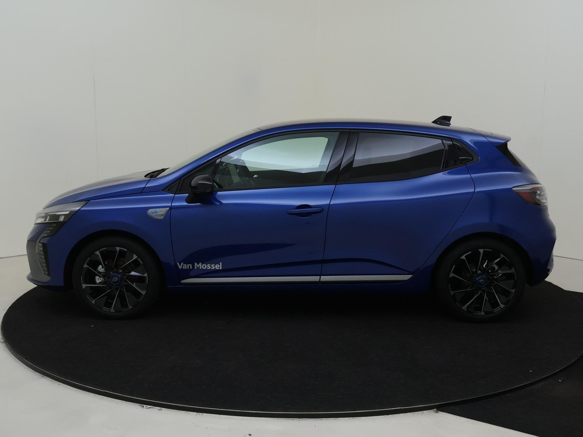 Renault Clio 1.6 E-Tech Full Hybrid 145 esprit Alpine Half l, Gebruikt, Euro 6, Blauw, Leder en Stof