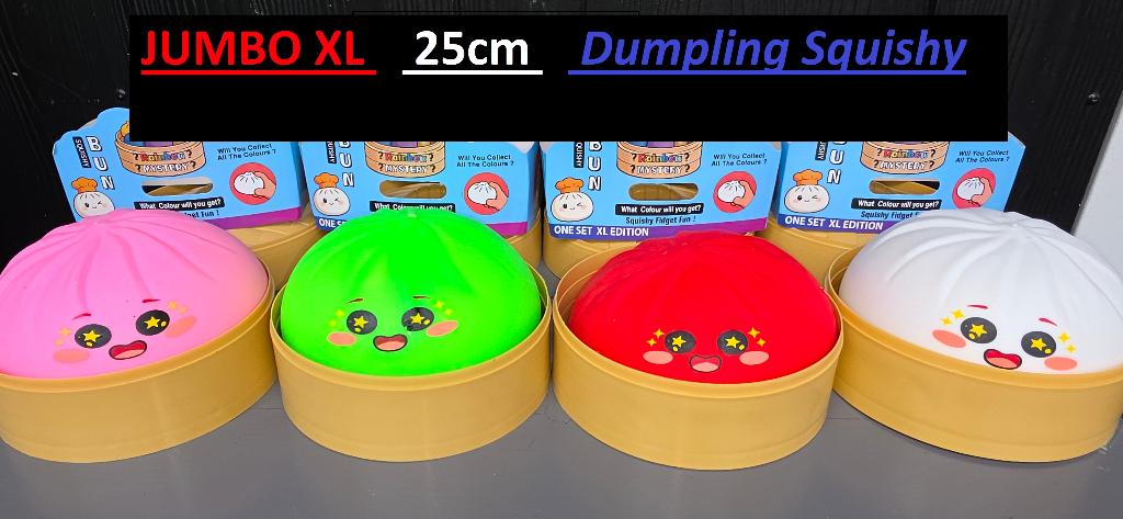 Jumbo Dumpling XL Squishy - 25cm - Mega Groot - Fidget Toy, Verzamelen, Speelgoed, Zo goed als nieuw, Ophalen of Verzenden